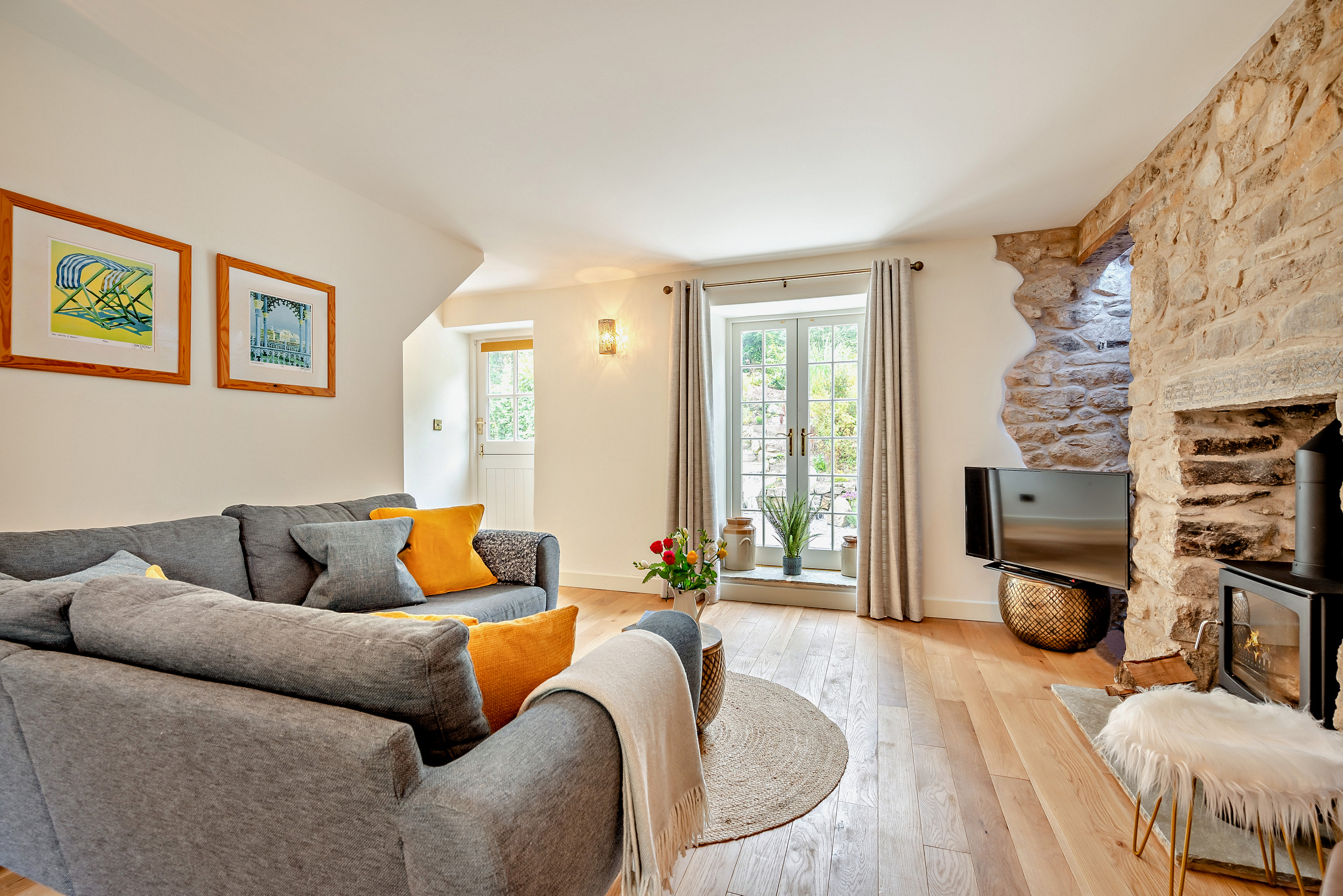 The Falmouth Garden House granite farmhouse, Falmouth Cornwall