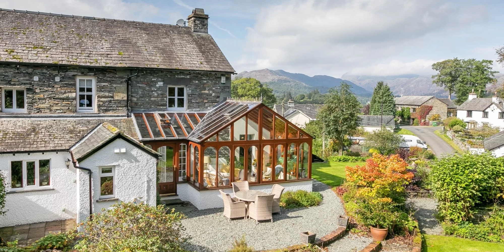 Skelwith Fold cottage set within the woodland estate, Ambleside